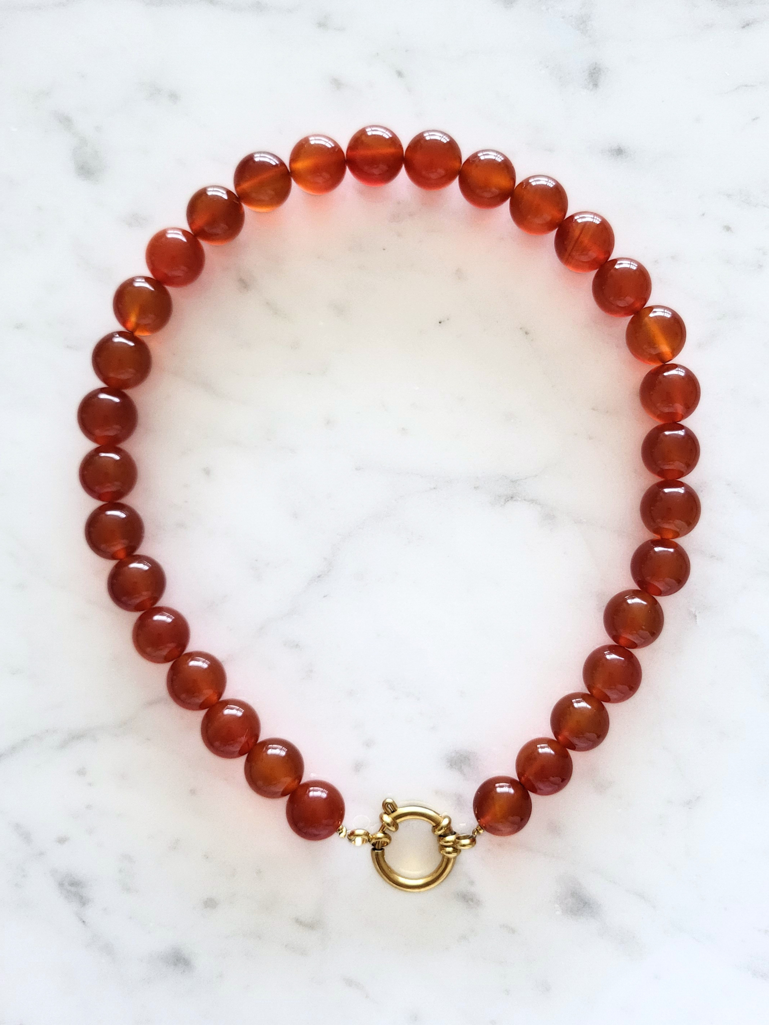 Rode Agaat Kralenketting XL