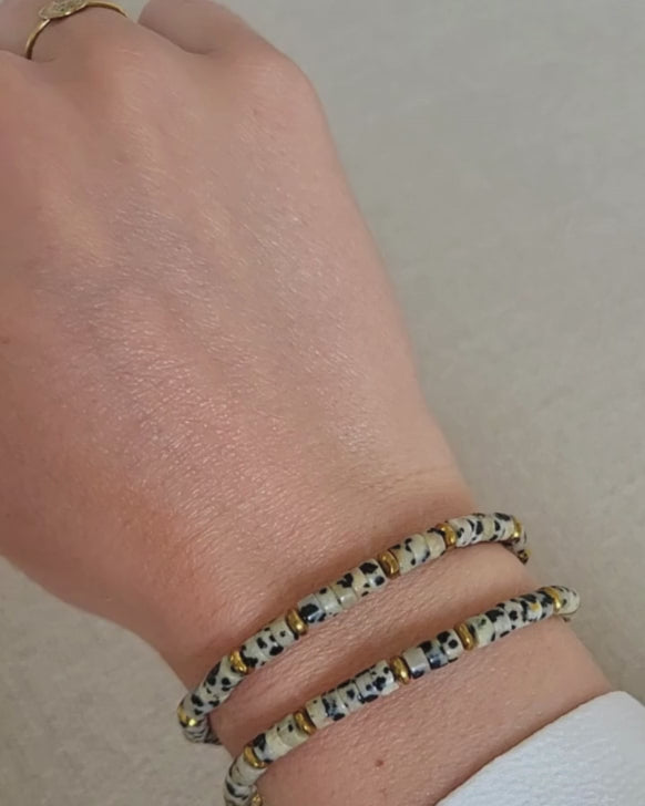 Dalmatiër Jaspis armband - Heishi kralen