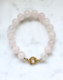 Rozenkwarts kralen armband