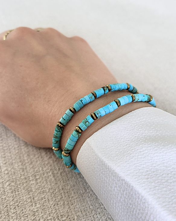 Turkoois armband - Heishi kralen